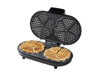 Aparat de facut vafe Bestron ADWM730SAT 1200W forma inima antiaderent bej - Img 2