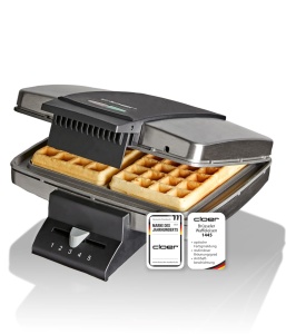Aparat de facut waffles Cloer 1445, 930 W, 2 Waffeln, inox