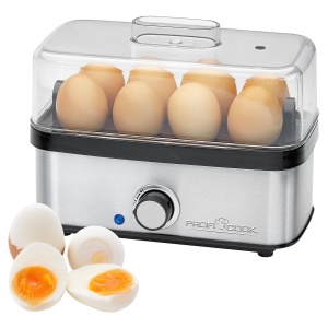 Aparat de fiert oua ProfiCook PC-EK 1275, capacitate 8 oua, 400W, inox