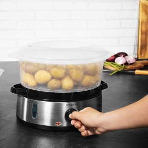 Aparat de gatit cu aburi Cecotec Vapovita 3000 Inox, 9L, 800W, Gri - Img 4