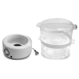 Aparat de gatit cu aburi JOCCA 5555, timer 60 minute, capacitate dubla, albalbastru - Img 3
