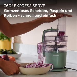 Aparat de gatit Kenwood MultiPro Compact FDP23.140, multifunctional, cu sistem Express Serve, verde - Img 2