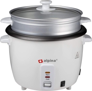 Aparat de gatit orez Alpina BSJ18-ZPDA 18L 700W cu functie de pastrare la cald si cos pentru aburi
