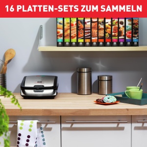 Aparat de gatit Tefal Snack Collection SW853D, 2 placi, antiaderente, negruinox - Img 7