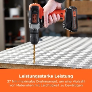 Aparat de gaurit si insurubat BLACKDECKER BCD001C1-QW, 18V, 37 Nm, cu acumulator si incarcator - Img 5