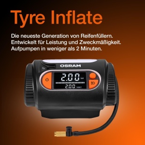 Aparat de masurat si umflat pneuri OSRAM TYREinflate 2130, manometru digital, 12V - Img 2