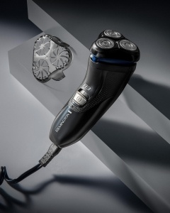 Aparat de ras electric Remington pentru barbati [aparat de ras uscat] R3 (aparat de tuns la retea, masina de tuns detalii confortabile + aparat de tuns par lung + accesoriu pentru barba de 3 zile) Aparat de ras rotativ R3002 - Img 7