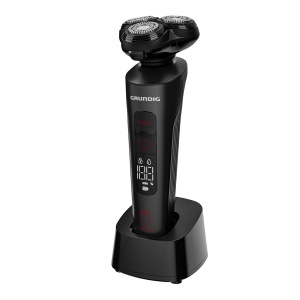 Aparat de ras Grundig ProClub MS 9130 Mat Negru-Rosu BeardCare Sensor Lame Titan Wet Dry - Img 3
