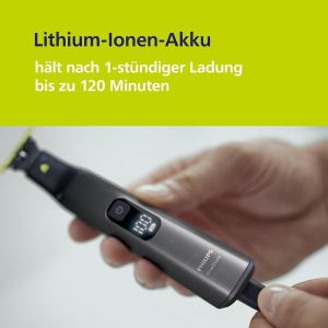 Aparat de ras Philips OneBlade Pro 360 Face Body, 2x 360 lame, 20 lungimi, waterproof - Img 6