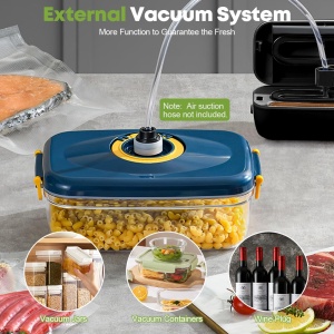 Aparat de sigilare in vid si sigilator in vid, alimentele raman proaspete ambalate in vid de pana la 8 ori mai mult, cusatura de sudura stabila, inclusiv 10 pungi profesionale de folie - Img 3