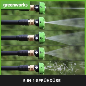 Aparat de spalat cu presiune Greenworks G24PW, 300W, 24 bar, 6m furtun - Img 3