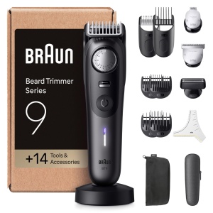 Aparat de tuns barba Braun seria 9 aparat de tuns barba electric barba barba cu 14 unelte de frizerie lama ascutita pe viata durata de viata a baterie