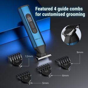 Aparat de tuns BarberBoss QR-6020, 5 in 1, cu acumulator, inox - Img 5