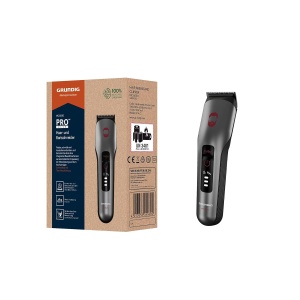 Aparat de tuns par si barba Grundig MC 8030, 70 minute autonomie, titaniu, negrugri