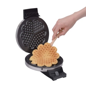 Aparat de vafe Cloer 189 pentru o vafa cu inima, acoperire dubla, 930 W, dimensiune vafe 16 cm, placi grele de copt, mesaj vizual si acustic, otel inoxidabil - Img 4