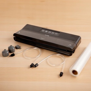 Aparat de vidat Huslog 125W compact digital cu accesorii negru - Img 2