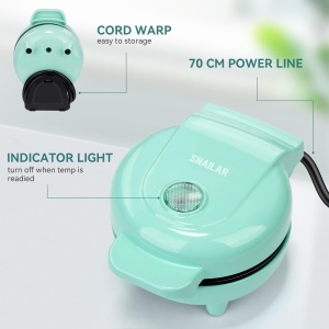 Aparat Mini Waffe Snailar 550W Design Compact Verde - Img 6