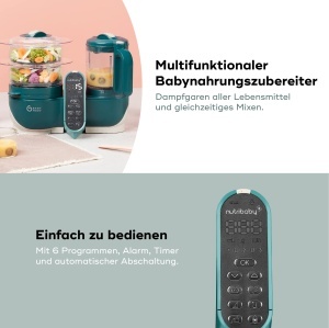 Aparat multifunctional Babymoov Nutribaby Plus Opal Green, 2200 ml, 6 functii, LCD - Img 5