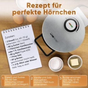 Aparat pentru clatite Clatronic HA 3833, 1200W, antiaderent, cu control braunare - Img 6