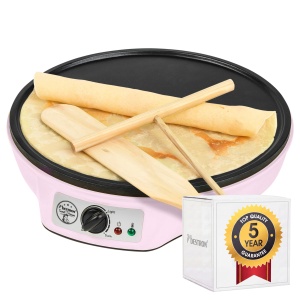 Aparat pentru Crepes Bestron ASW602, 1000W, 30 cm, Roz