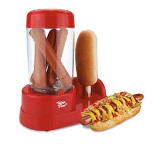 Aparat pentru hot dog JOCCA, 350W, capacitate 6 carnati, culoare rosie - Img 4