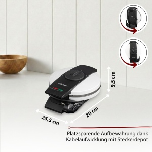 Aparat pentru Stroopwafels Cloer 1641S, 14,5 cm, 850W, alb - Img 6