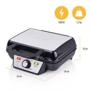 Aparat pentru vafe Tristar WF-2195, 1000W, antiaderent, 2 vafe simultan - Img 3