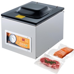Aparat Vakuum VEVOR DZ-260S-V2, 260 W, 26 cm, inox