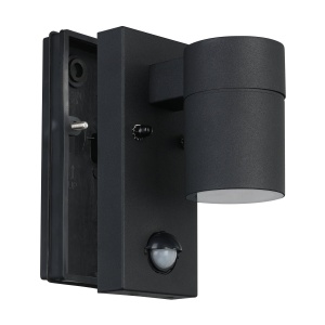Aplica de perete LED Eglo Riga 5, cu senzor de miscare, negru, IP44 - Img 5