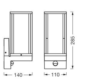 Aplica LED perete Osram Endura Classic Frame, senzor PIR, IP44, aluminiu gri inchis - Img 4