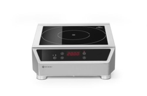 Aragaz cu inductie HENDI, model 3500 D, plita cu inductie, potrivita pentru tigai cu fund cu diametrul de o120, o280mm, picioare reglabile pe inaltime., 230V, 3500W, 340x440x(H)120mm, otel inoxidabil