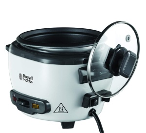 Aragaz de orez Russell Hobbs mic [mediu] 0,8 l incl. insertie pentru abur (functie de mentinere la cald, oala de gatit cu acoperire antiaderenta, lingura de orez si ceasca de masurare, aragaz lent pentru legume si peste etc.) 27030-56 - Img 5