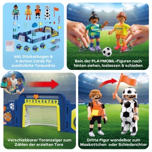 Arena de Fotbal PLAYMOBIL My Life cu 3 Figurine si Mecanism de Sut - Img 6