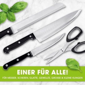 Ascutitor de cutite GOURMETmaxx cu lame din tungsten, design compact, manual - Img 2