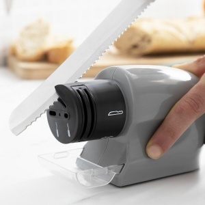 Ascutitor electric InnovaGoods 6-in-1, compact, gri, din plastic - Img 2