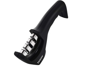 Ascutitor manual de cutite BEPER C107UTT001, ABS, Ascutitor 3 straturi, disc diamantat, tungsten, ceramica, maner ergonomic, baza antiderapanta, negru - Img 2