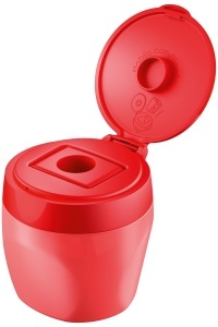 Ascutitor pentru creioane STABILO woody 3 in 1, rosu, cu container mare - Img 2
