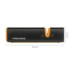Ascutitor pentru topor si cutite Fiskars Xsharp, negru-portocaliu, design finlandez - Img 3