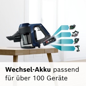 Aspirator Bosch Unlimited 6 BBS611PCK, kabellos, 2.4 kg, filtru de igiena, albastru - Img 6