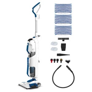 Aspirator cu abur Polti Vaporetto 3 Clean, 1800W, 5 kg, albalbastru, fara sac, 14 accesorii