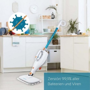 Aspirator cu aburi Invictus 7-TLG, 1400W, 5m cablu, alb - Img 3