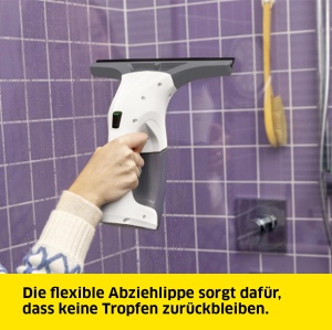 Aspirator de geamuri Karcher WV 1 Plus, autonomie 20 min, rezervor 100 ml, greutate 0,5 kg - Img 4