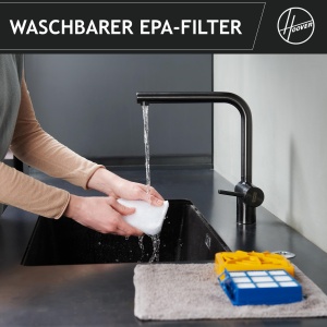 Aspirator de podea compact si puternic Hoover HE1 pentru pardoseli dure si covoare, filtru de praf EPA, sac de praf de 2,5 l, accesoriu integrat, raza de lucru de 7,5 m [HEZ107HM] - Img 6