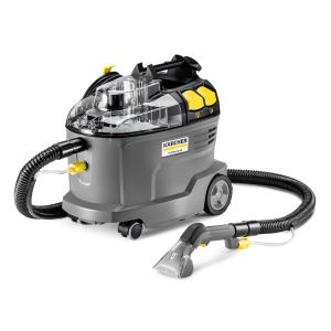 Aspirator de spalat Karcher Puzzi 8/1, puternic, pentru curatarea tapiteriei, indepartarea petelor de pe suprafetele textile, incl. ergonomic, duza scurta de tapiterie, neagra - Img 1