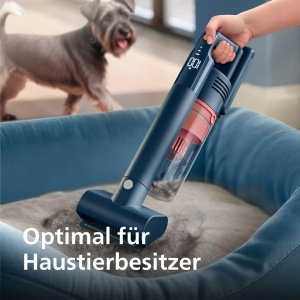 Aspirator fara fir Philips seria 5000, pentru pardoseli moi si dure, pardoseli din lemn, modul acvatic atasabil, usor 1,5 kg, autonomie de 60 de minute, baterie detasabila, duza LED precisa, XC5142/01, rosu coral - Img 6
