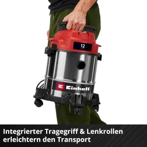 Aspirator multifunctional Einhell TC-VC 1240 S, 950 W, 12 L, inox - Img 5