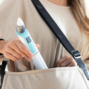 Aspirator nazal electric pentru bebelusi Nizi InnovaGoods, 6 trepte, alb-albastru - Img 5