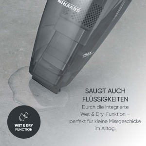Aspirator portabil Severin HV 7146, 4-in-1, 30 min autonomie, alb-gri-rosu - Img 8