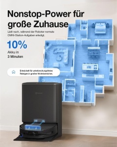 Aspirator Robot ECOVACS DEEBOT T90 PRO Omni, 30000 Pa, Functie de Mopping, Negru - Img 5