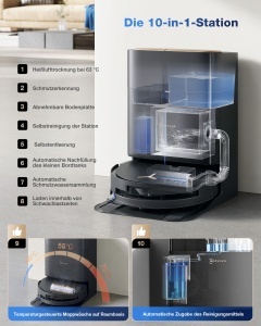 Aspirator robot ECOVACS DEEBOT X9 PRO Omni, 16600 Pa, functie de spalare - Img 7